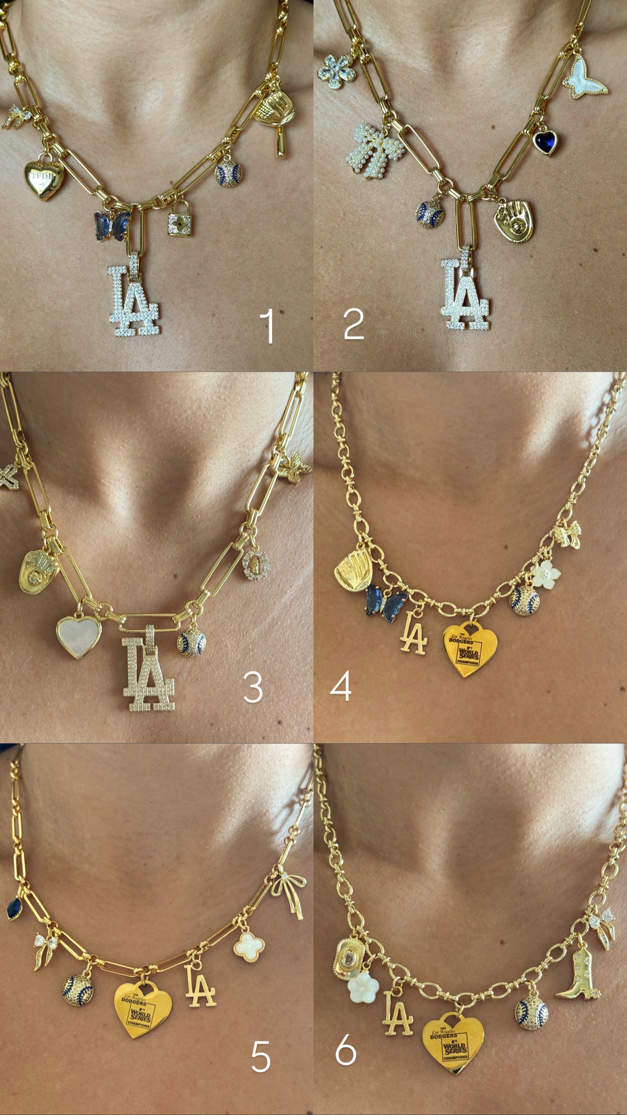 LA WS Custom Charm Necklace