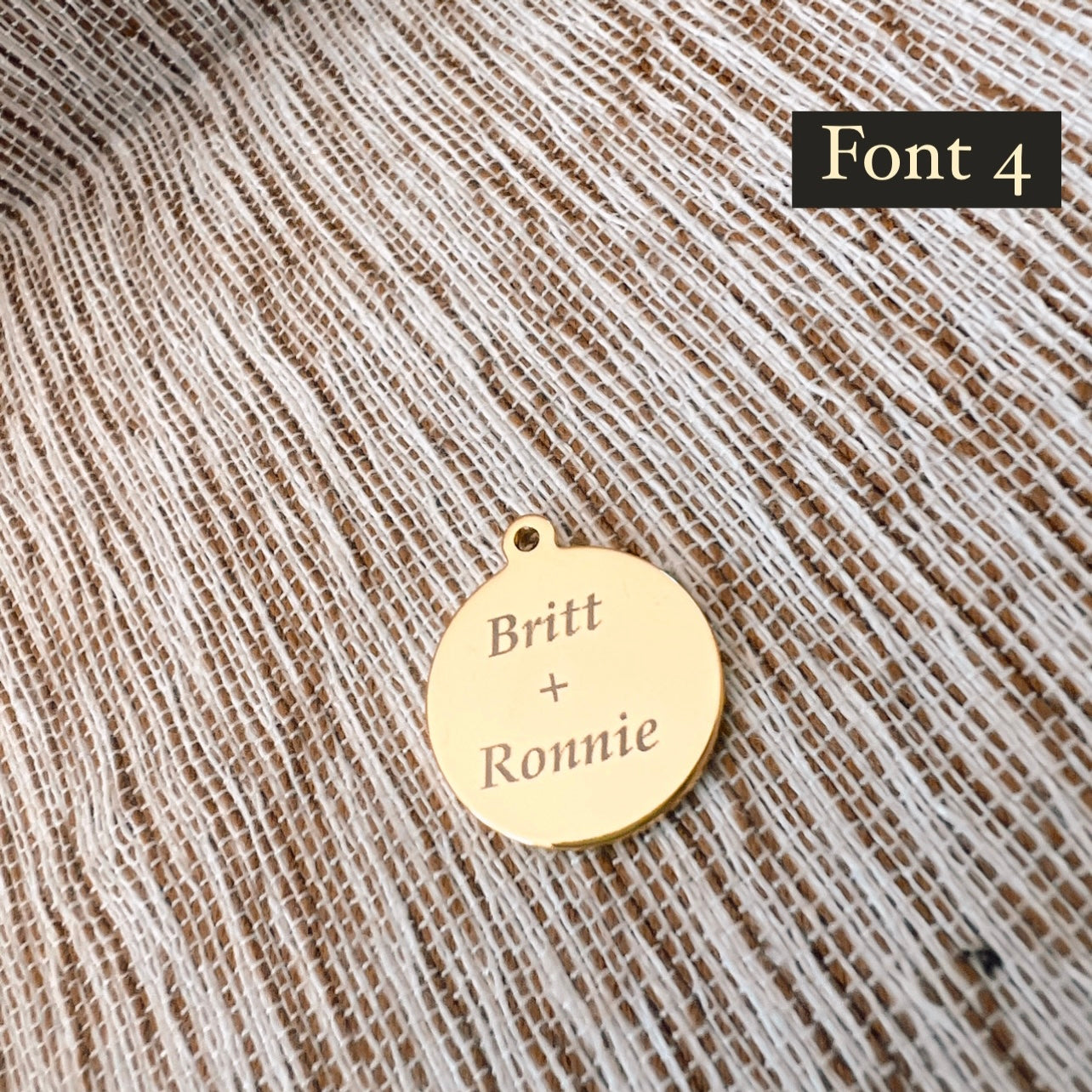 Circle Coin Engraving Necklace