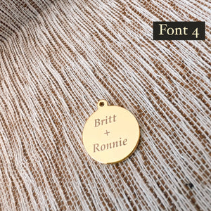 Circle Coin Engraving Necklace
