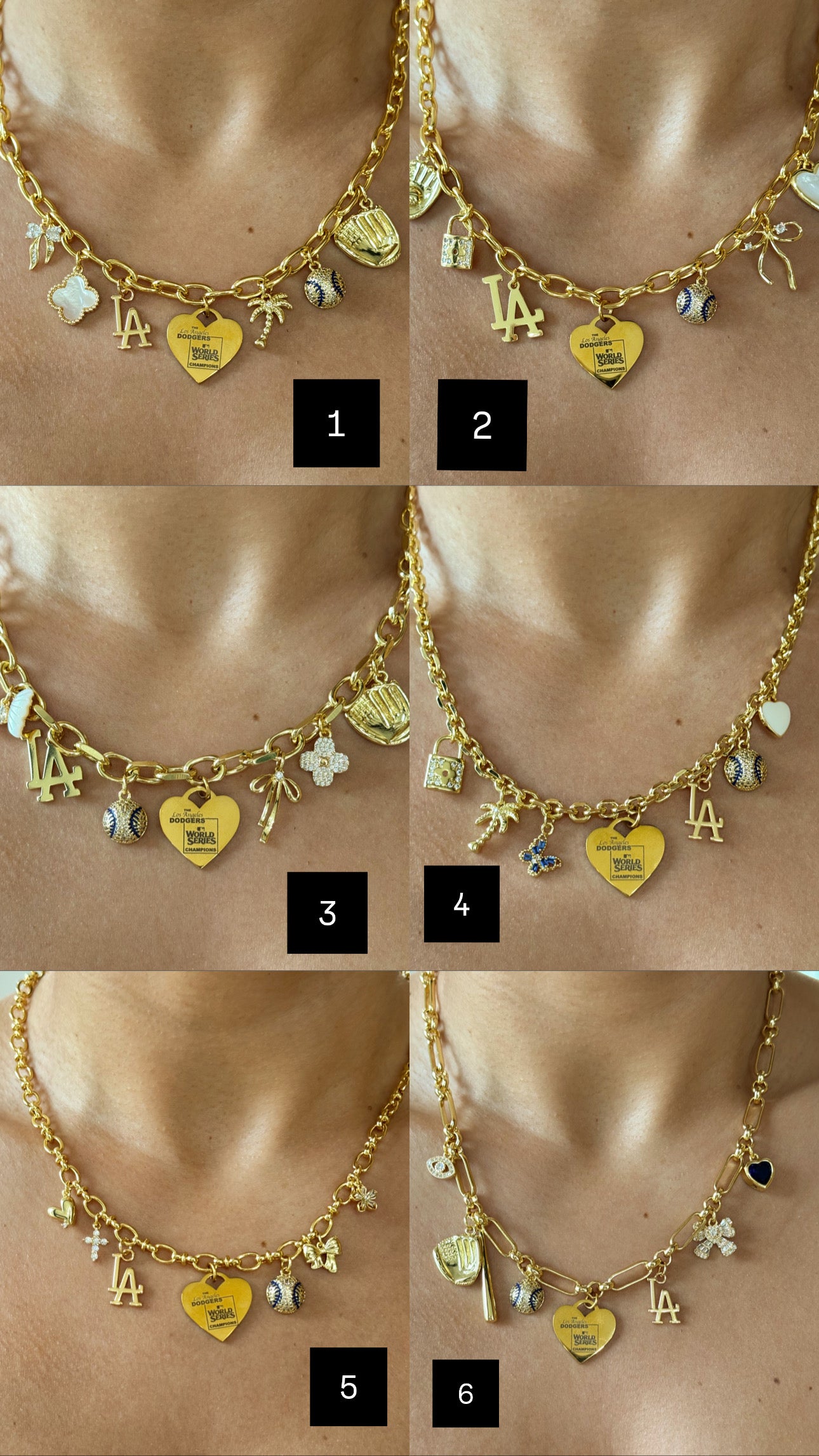 LA WS Custom Charm Necklace