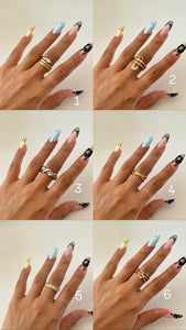 Summer CZ Stack Rings