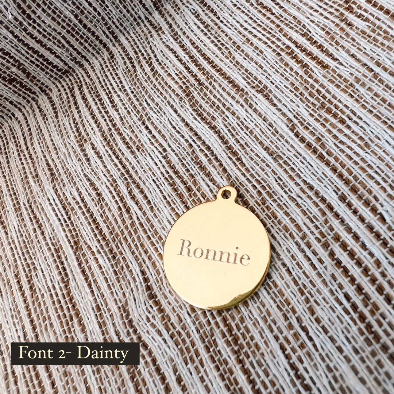 Circle Coin Engraving Necklace