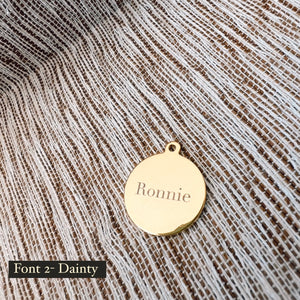 Circle Coin Engraving Necklace