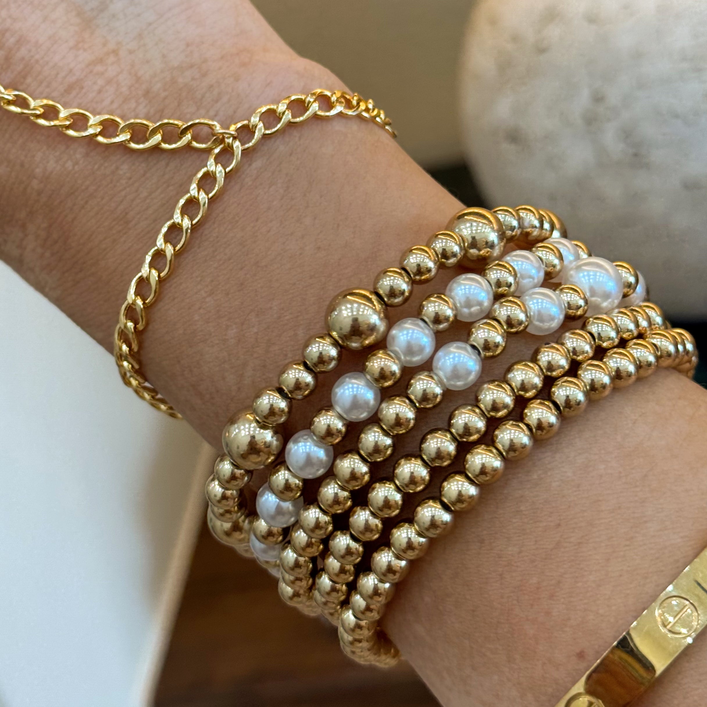 Beaded Pearl Bracelets