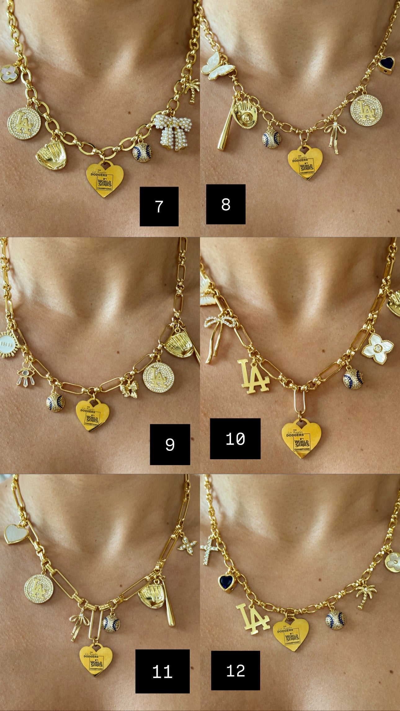 LA WS Custom Charm Necklace