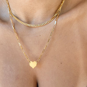 Paperclip Heart Engraving Necklace