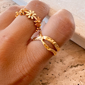 Golden Hour Textured Ring