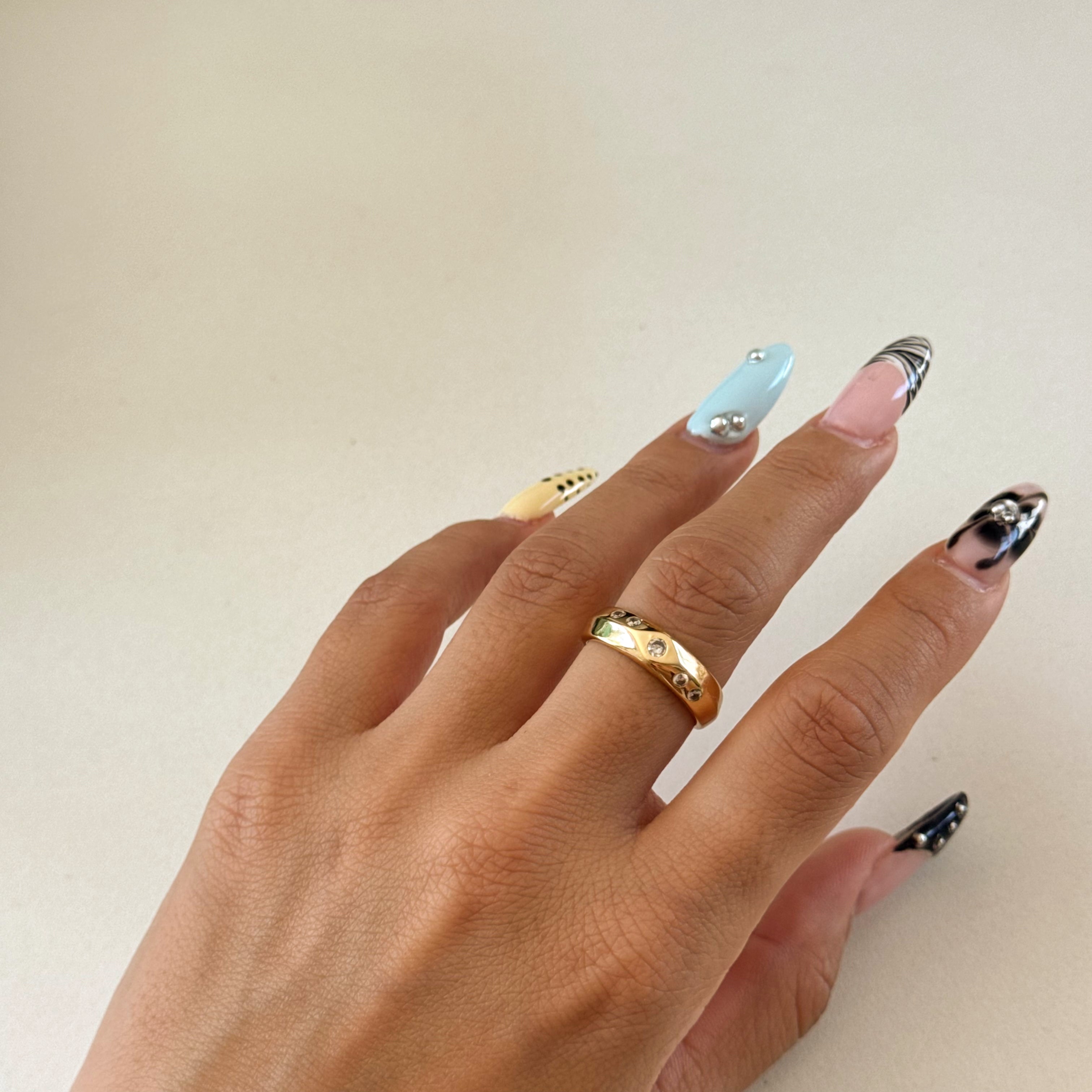 Summer CZ Stack Rings