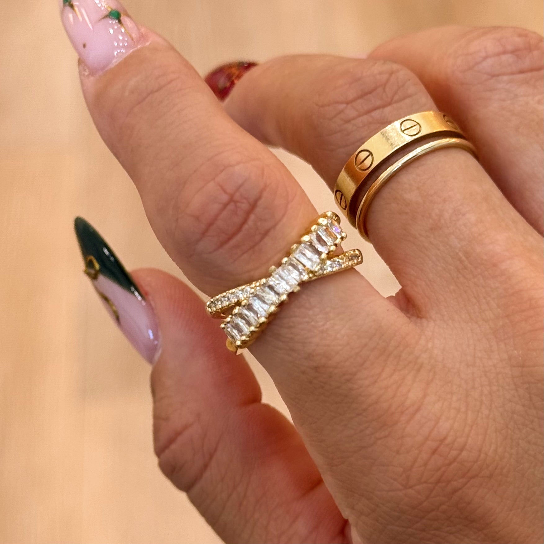 Holiday Sleigh CZ Rings