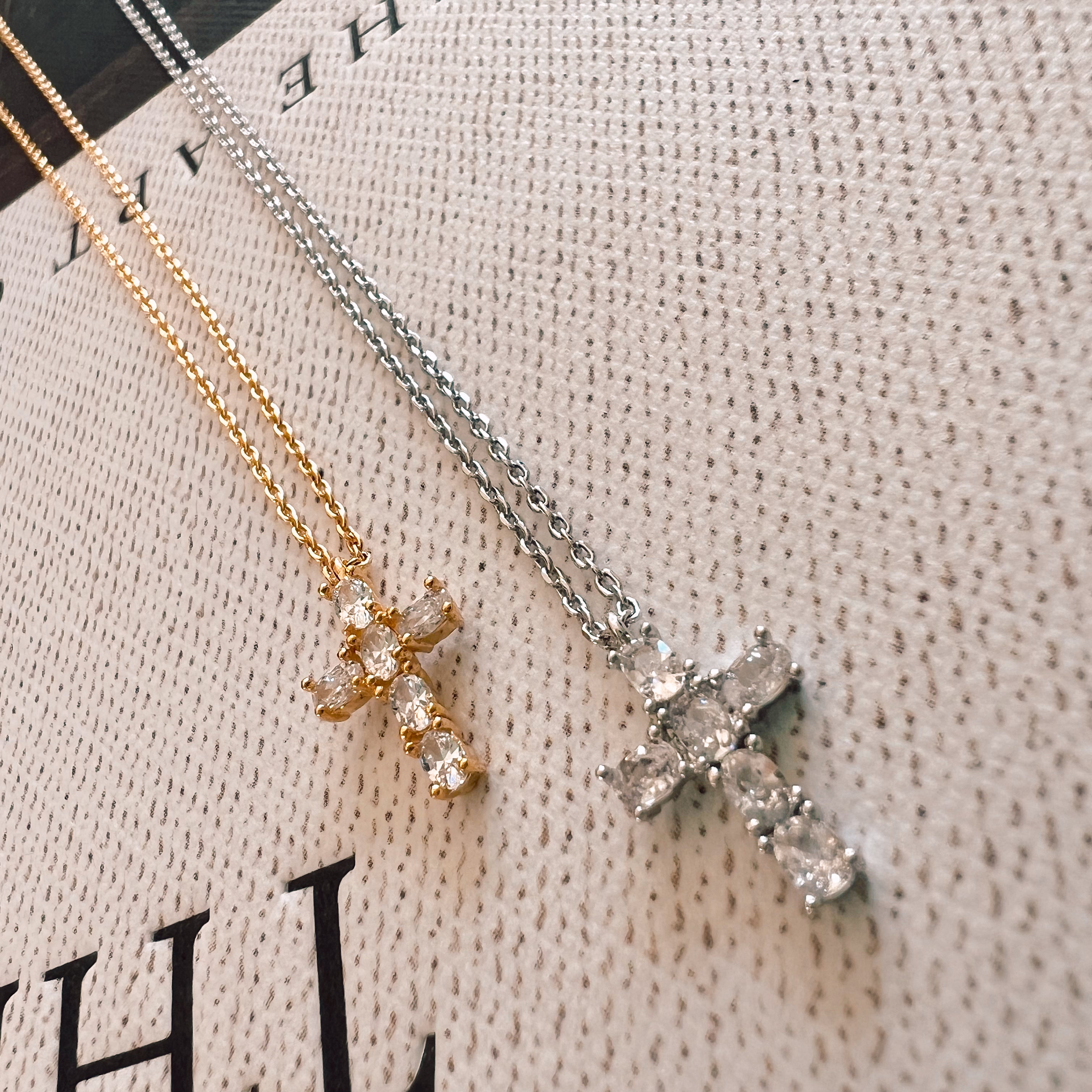 Protected Mini Chunky Cross Necklace