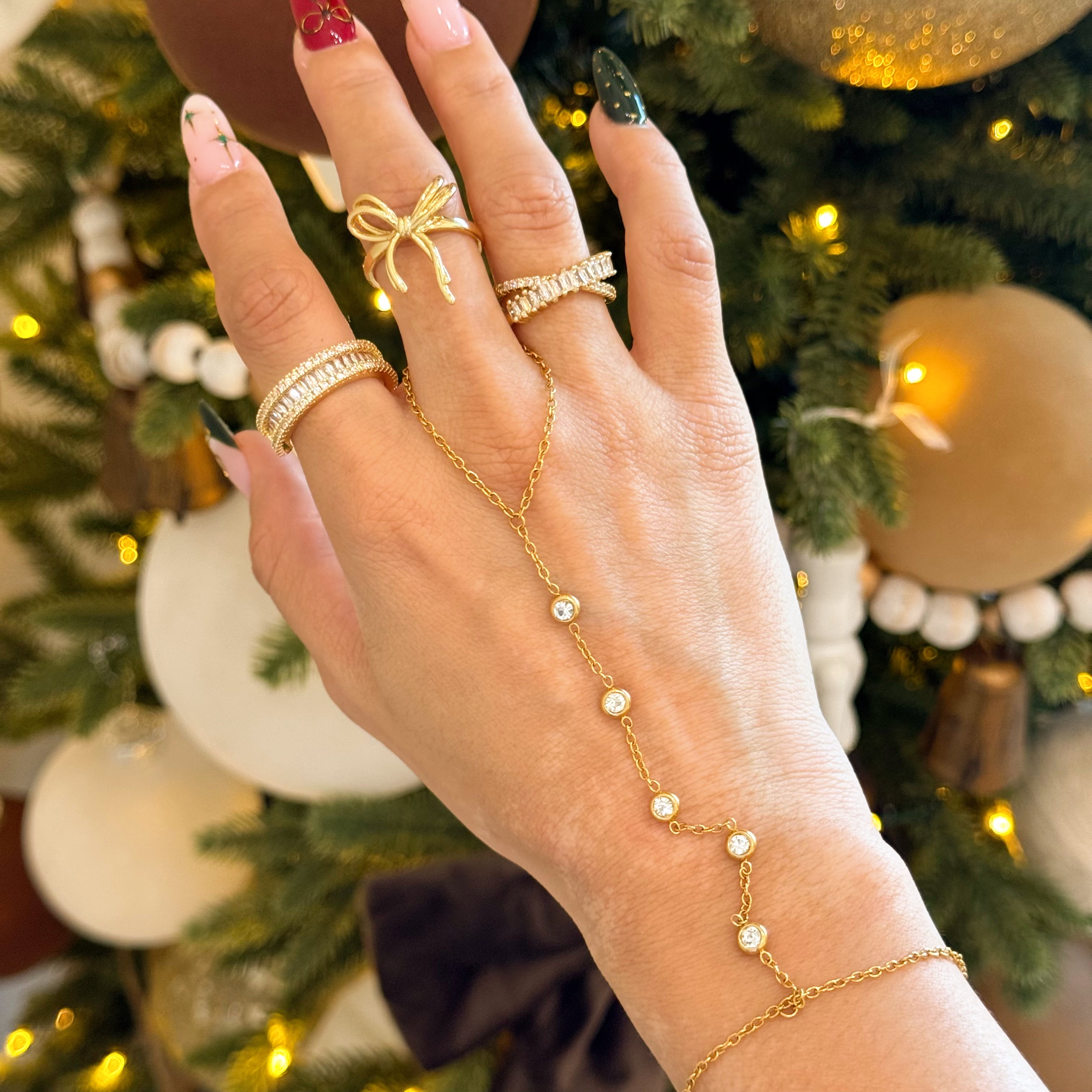 Christmas Magic CZ Hand Chain