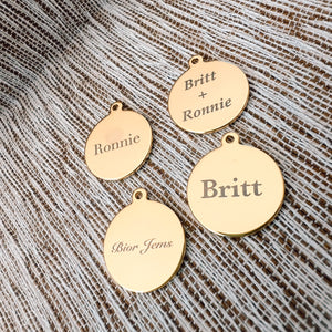 Circle Coin Engraving Necklace