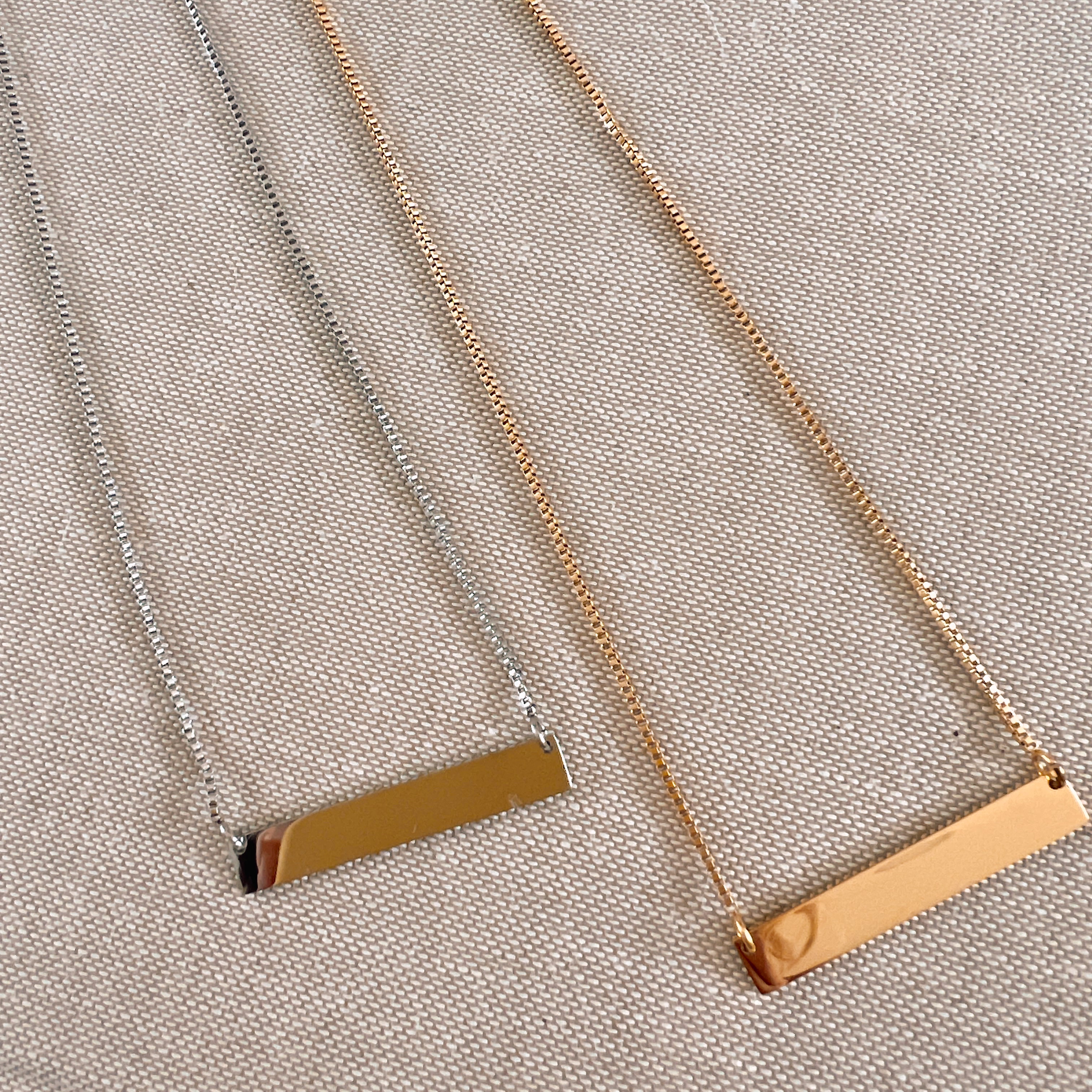 Bar Engraving Necklace