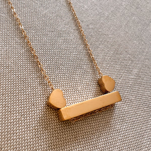 Heart Charm Engraving Necklace