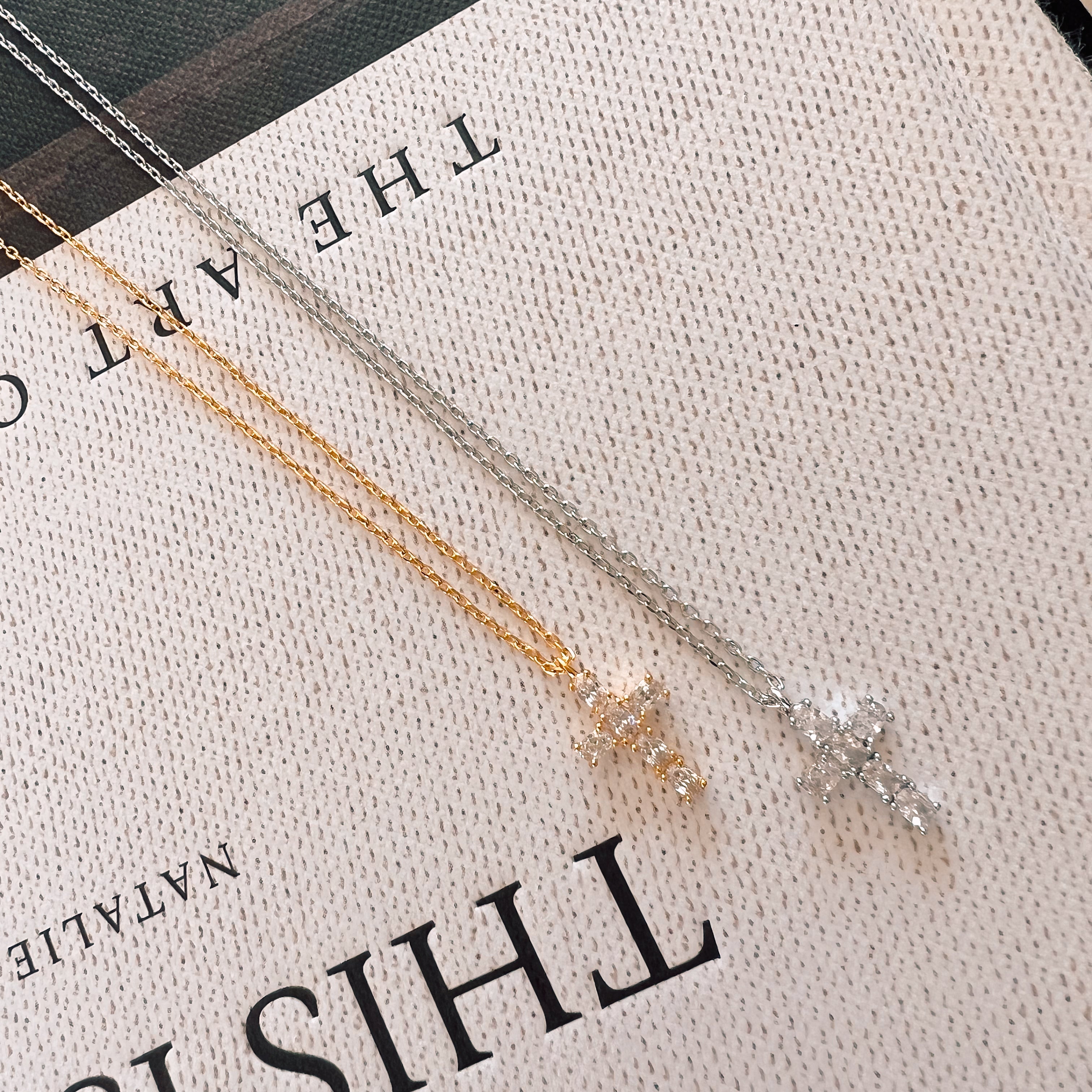 Protected Mini Chunky Cross Necklace