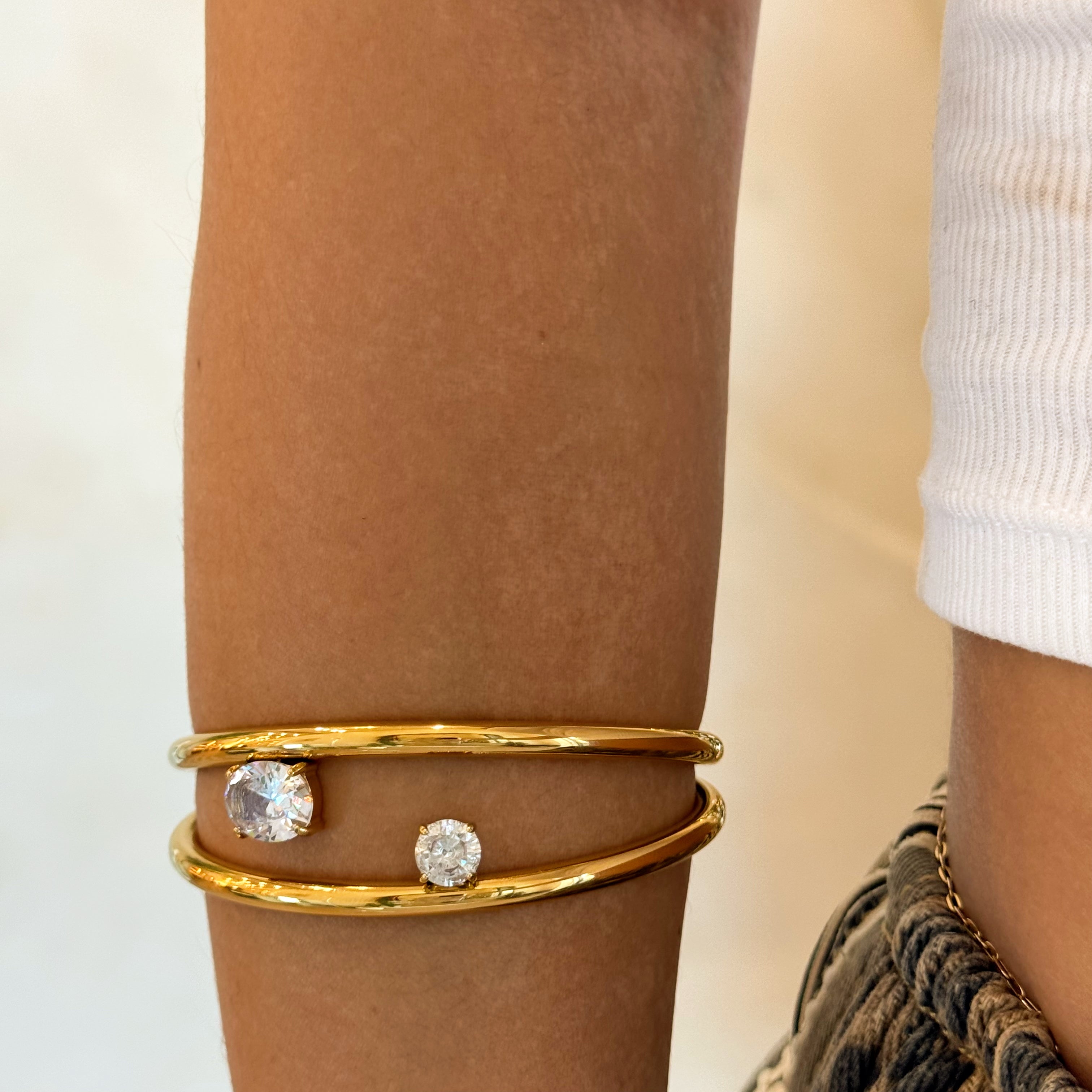 Deck The Halls CZ Bangle/Arm Cuff