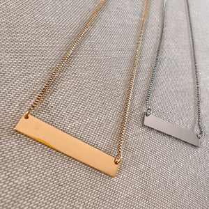 Bar Engraving Necklace