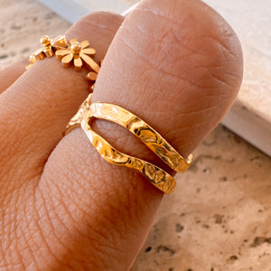 Golden Hour Textured Ring