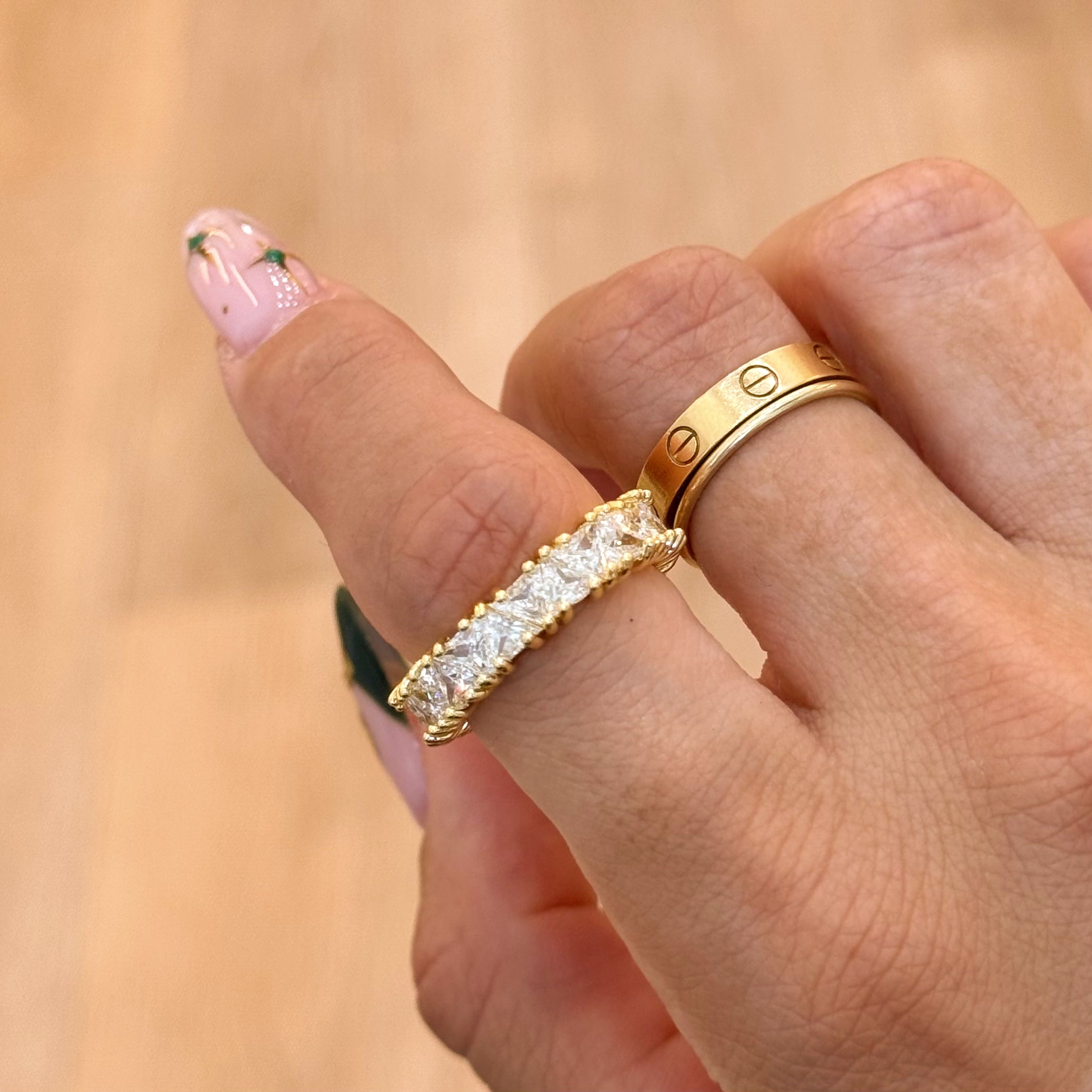 Holiday Sleigh CZ Rings