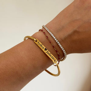 Bar Bangle Engraving Bracelet