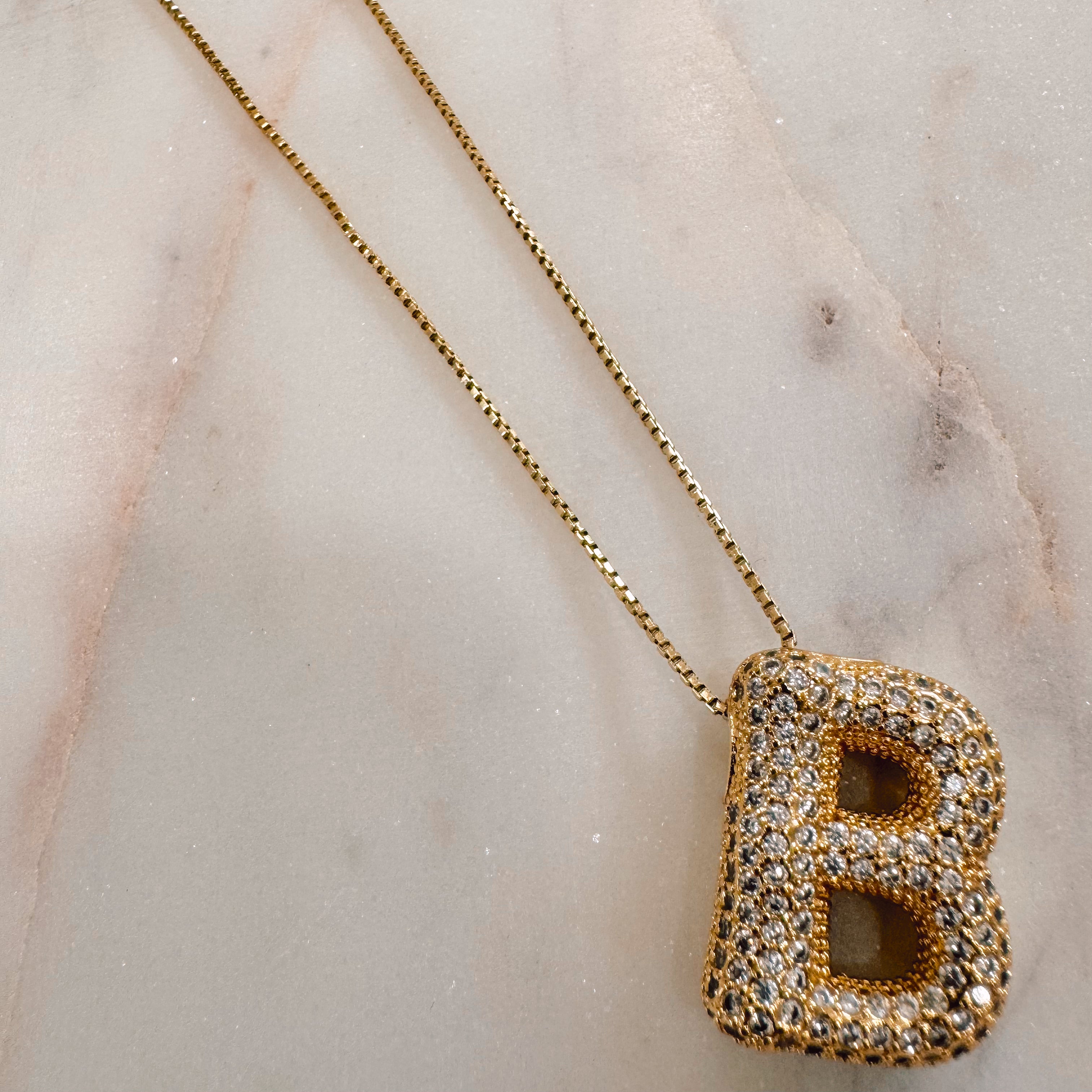 Your New Fav Bubble Initial CZ Necklace