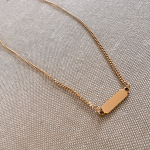 Micro-Mini Bar Engraving Necklace