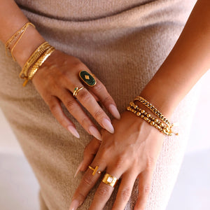 Live In the Moment Wrap Stone Ring