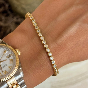 Mini Bezzel CZ Tennis Bracelet
