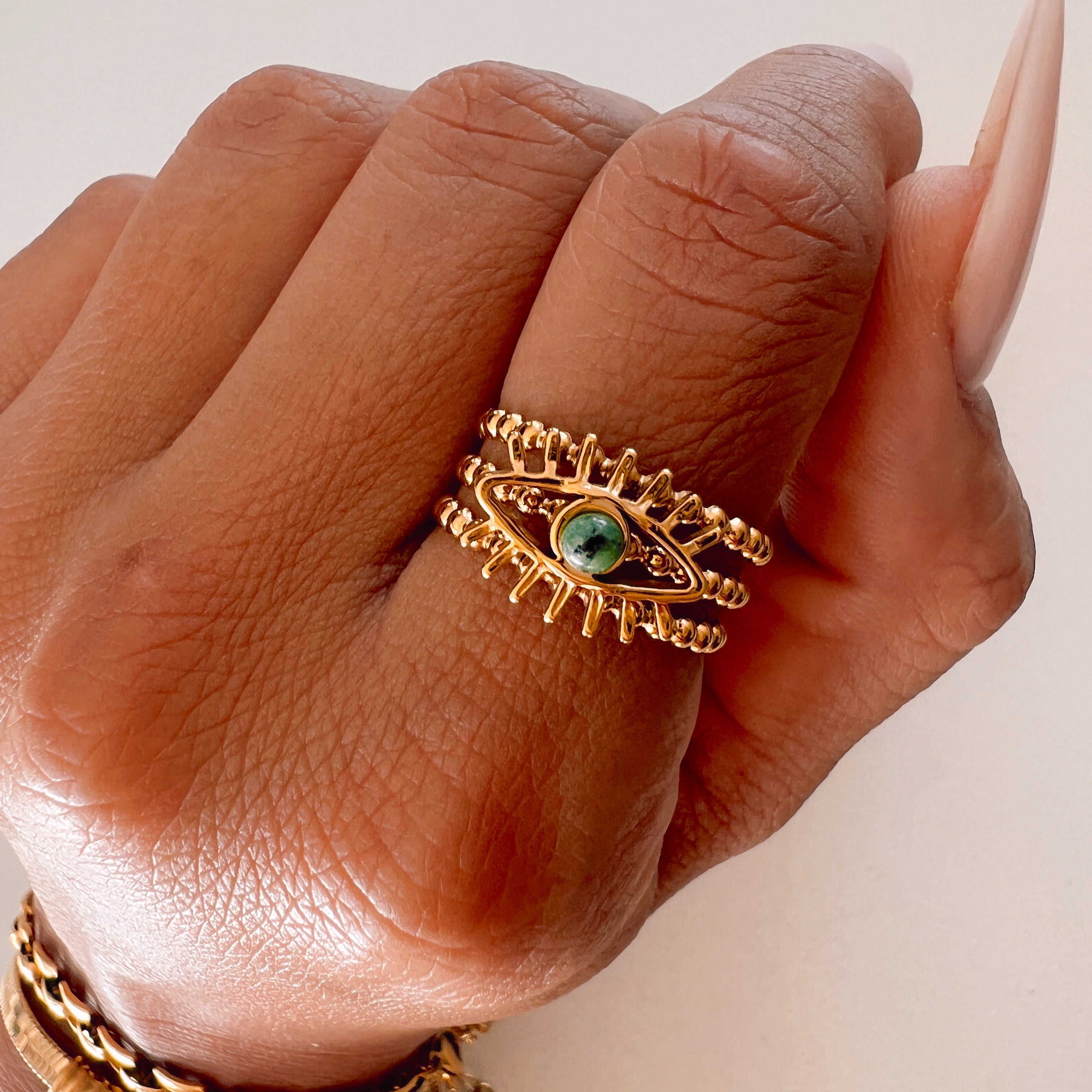 Forever Evolving Evil Eye Stone Ring