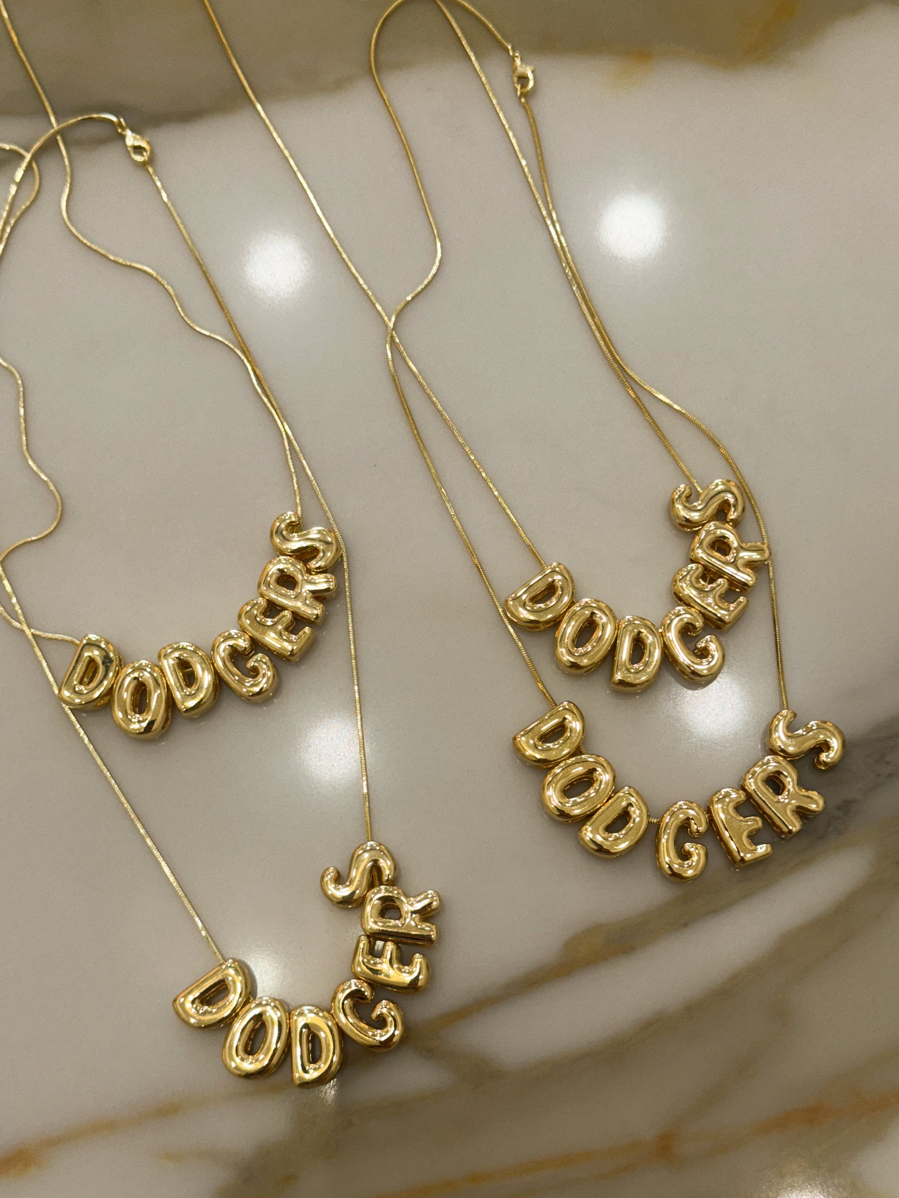 Dodgers Bubble Charm Necklace