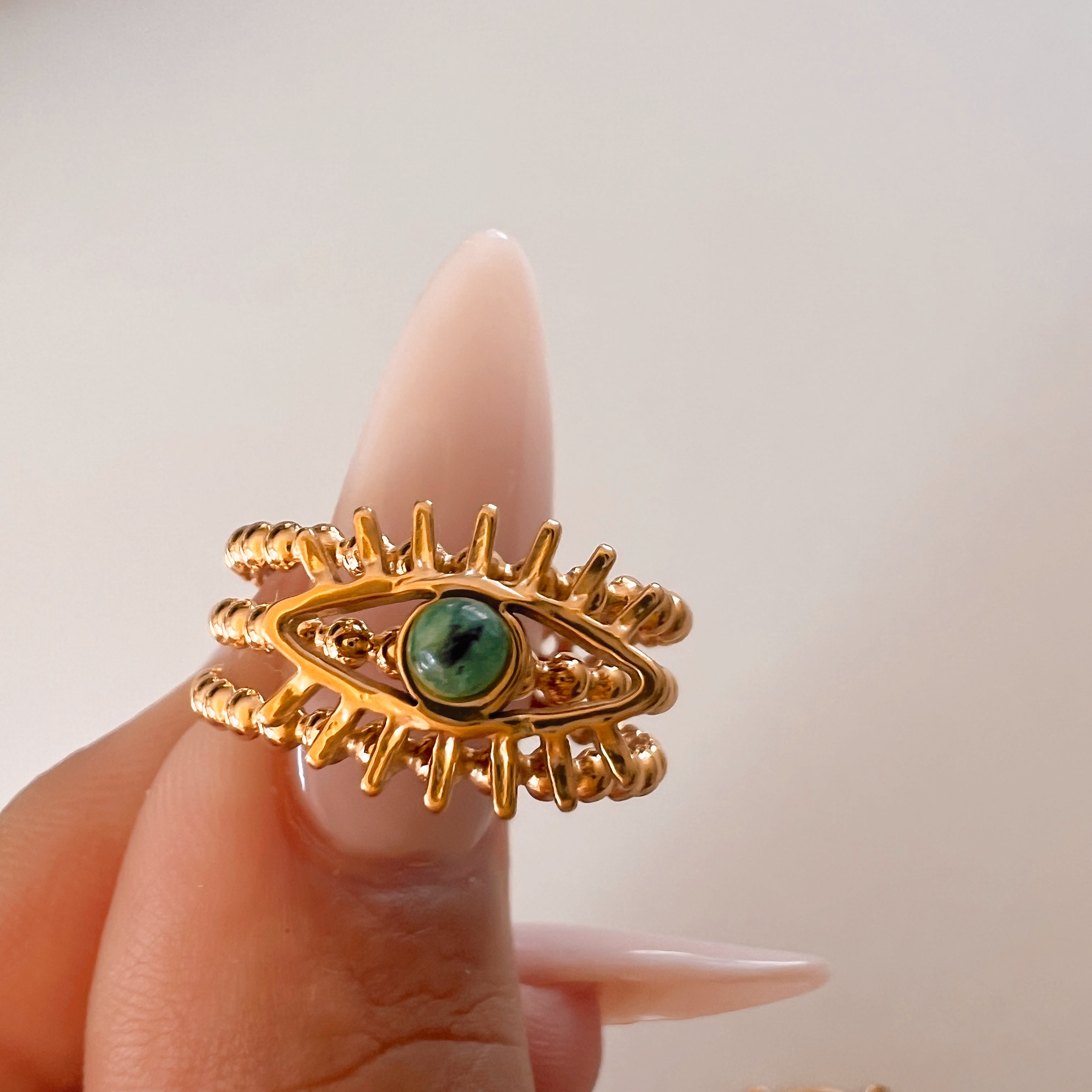 Forever Evolving Evil Eye Stone Ring