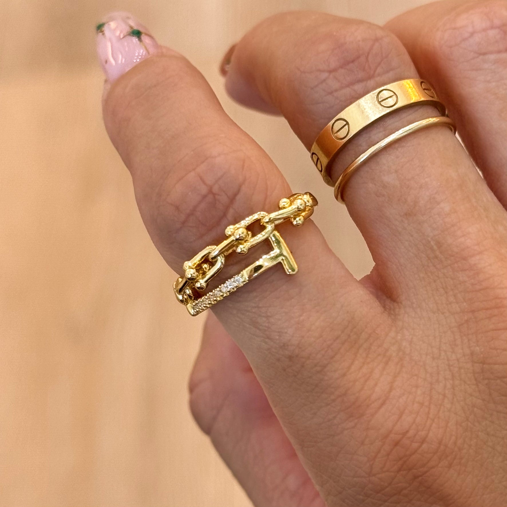 Holiday Sleigh CZ Rings