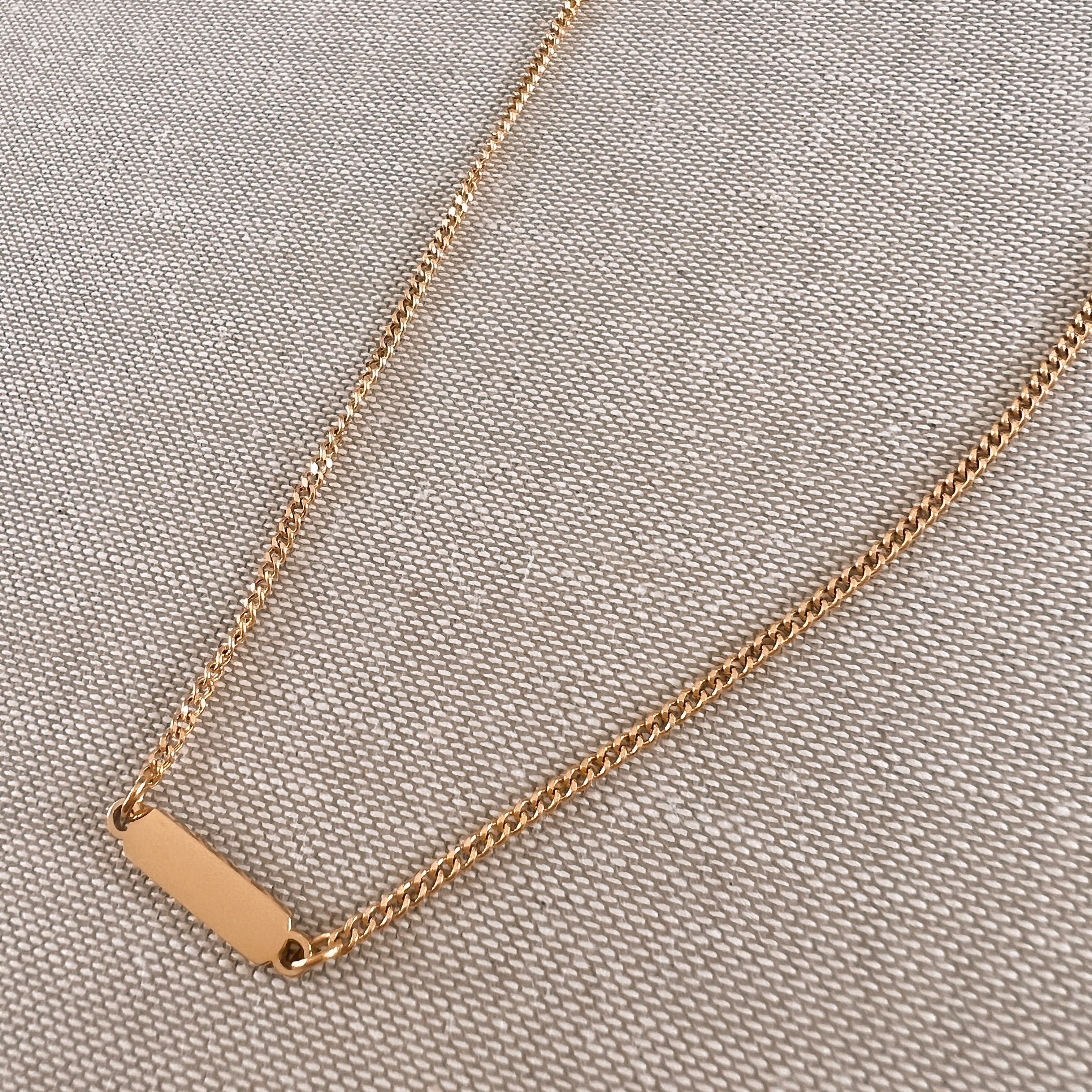 Micro-Mini Bar Engraving Necklace