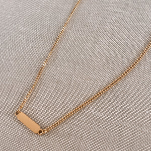 Micro-Mini Bar Engraving Necklace