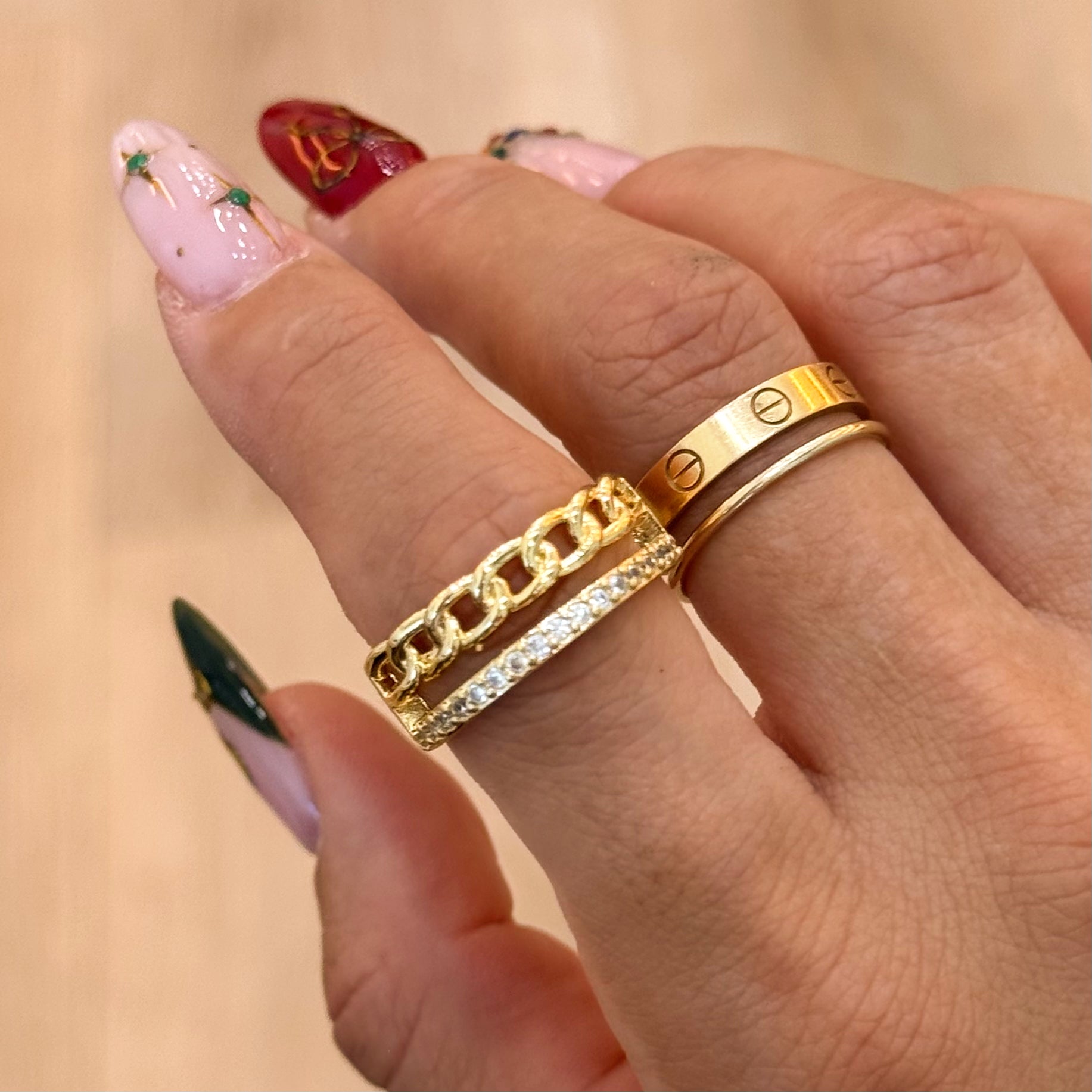 Holiday Sleigh CZ Rings