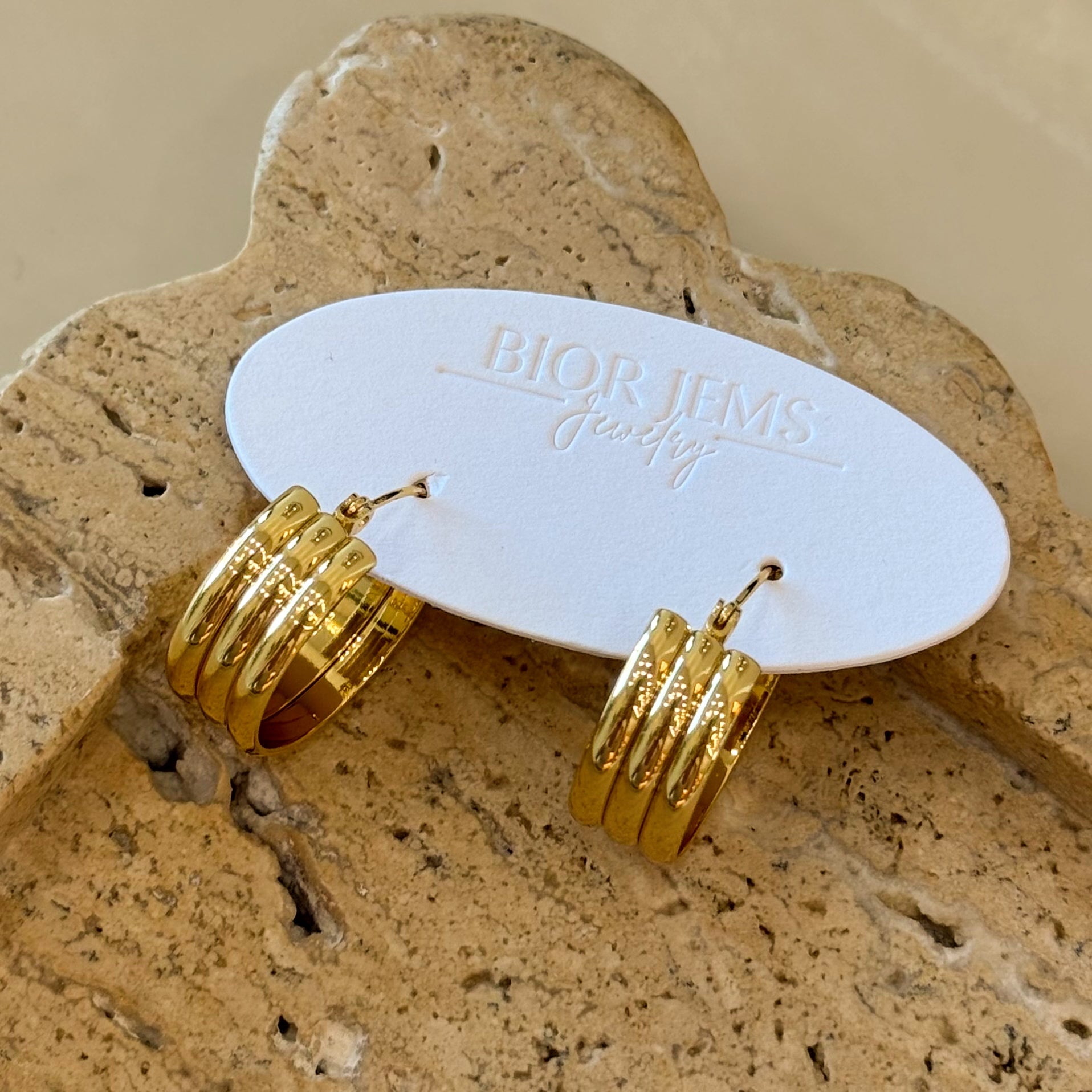 Sleigh Ribbed Mini Hoops