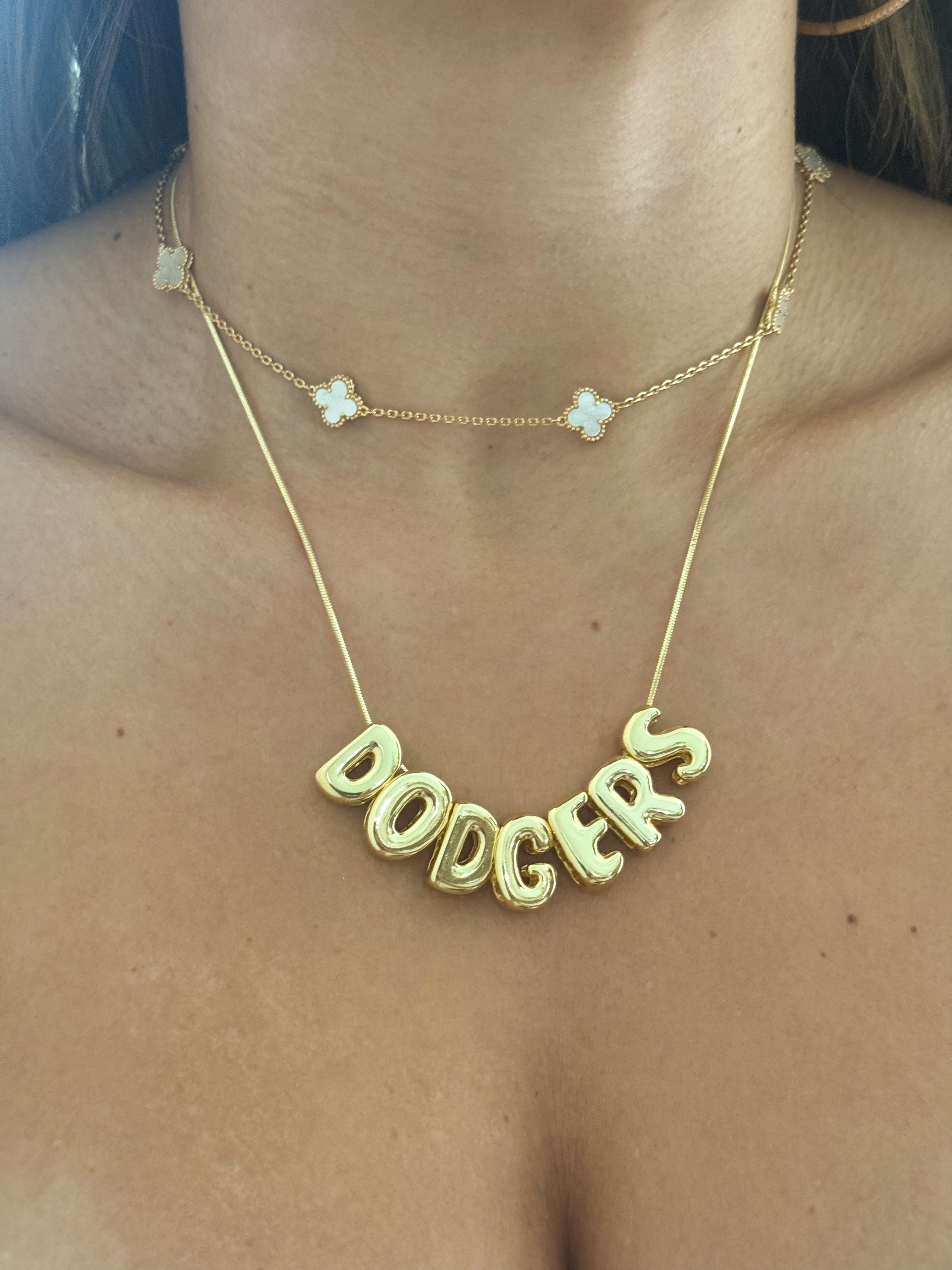 Dodgers Bubble Charm Necklace