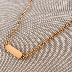 Micro-Mini Bar Engraving Necklace