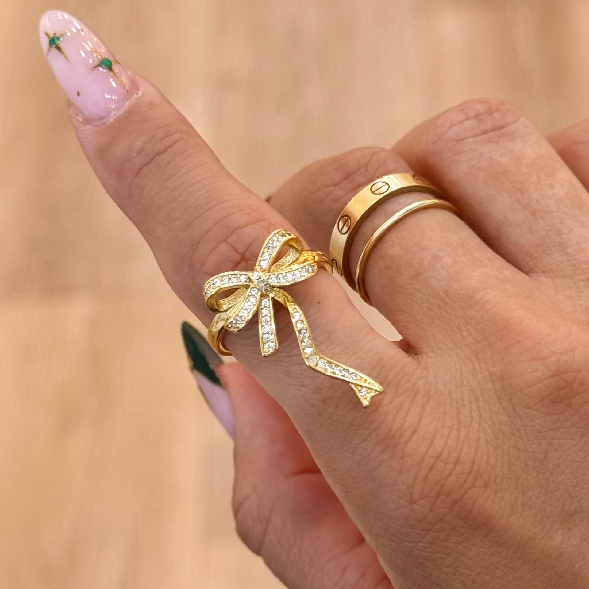 Holiday Sleigh CZ Rings