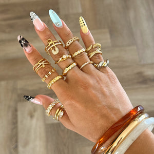 Summer CZ Stack Rings