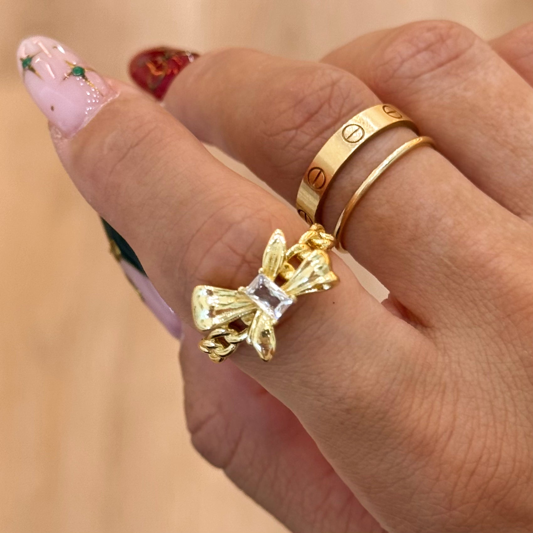 Holiday Sleigh CZ Rings