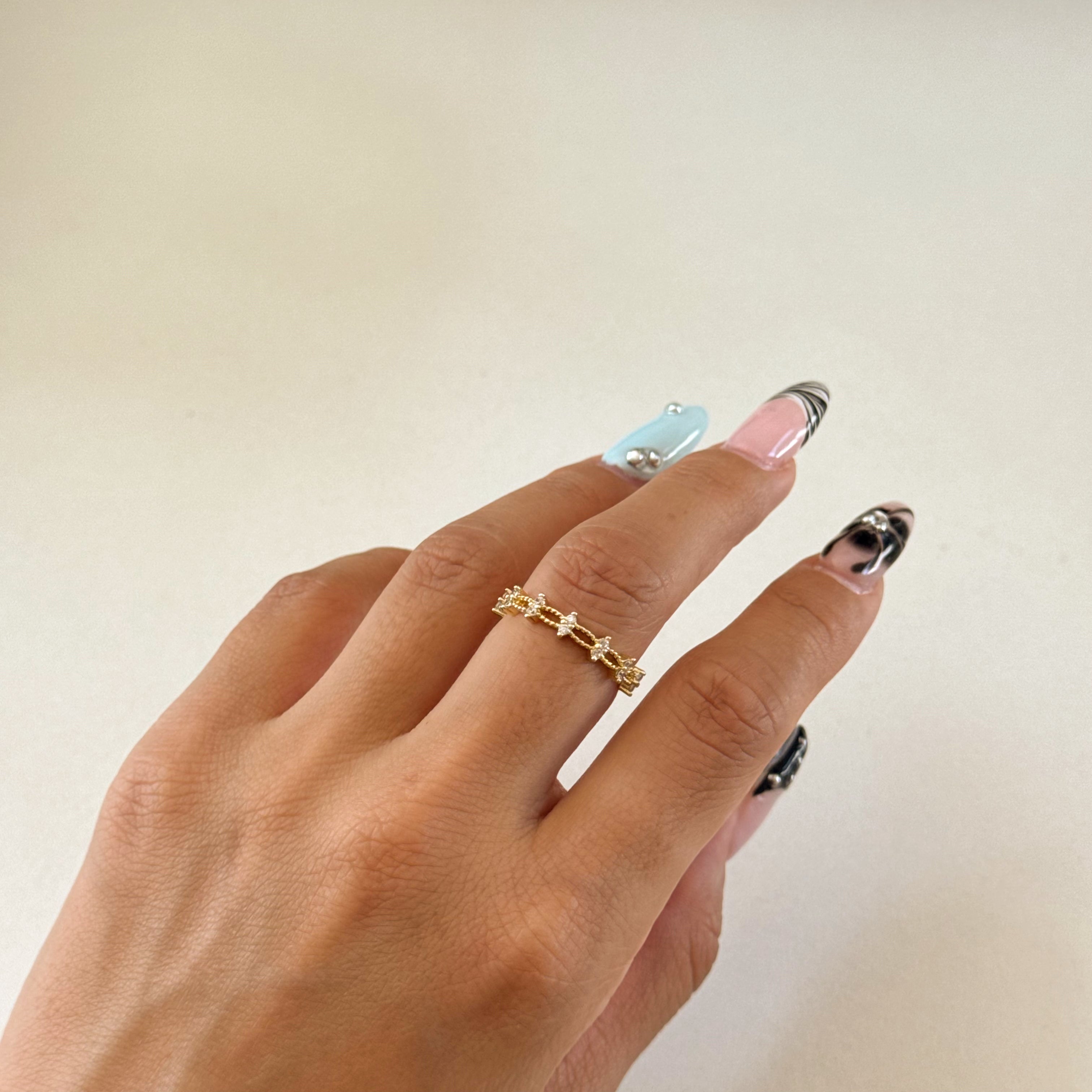 Summer CZ Stack Rings