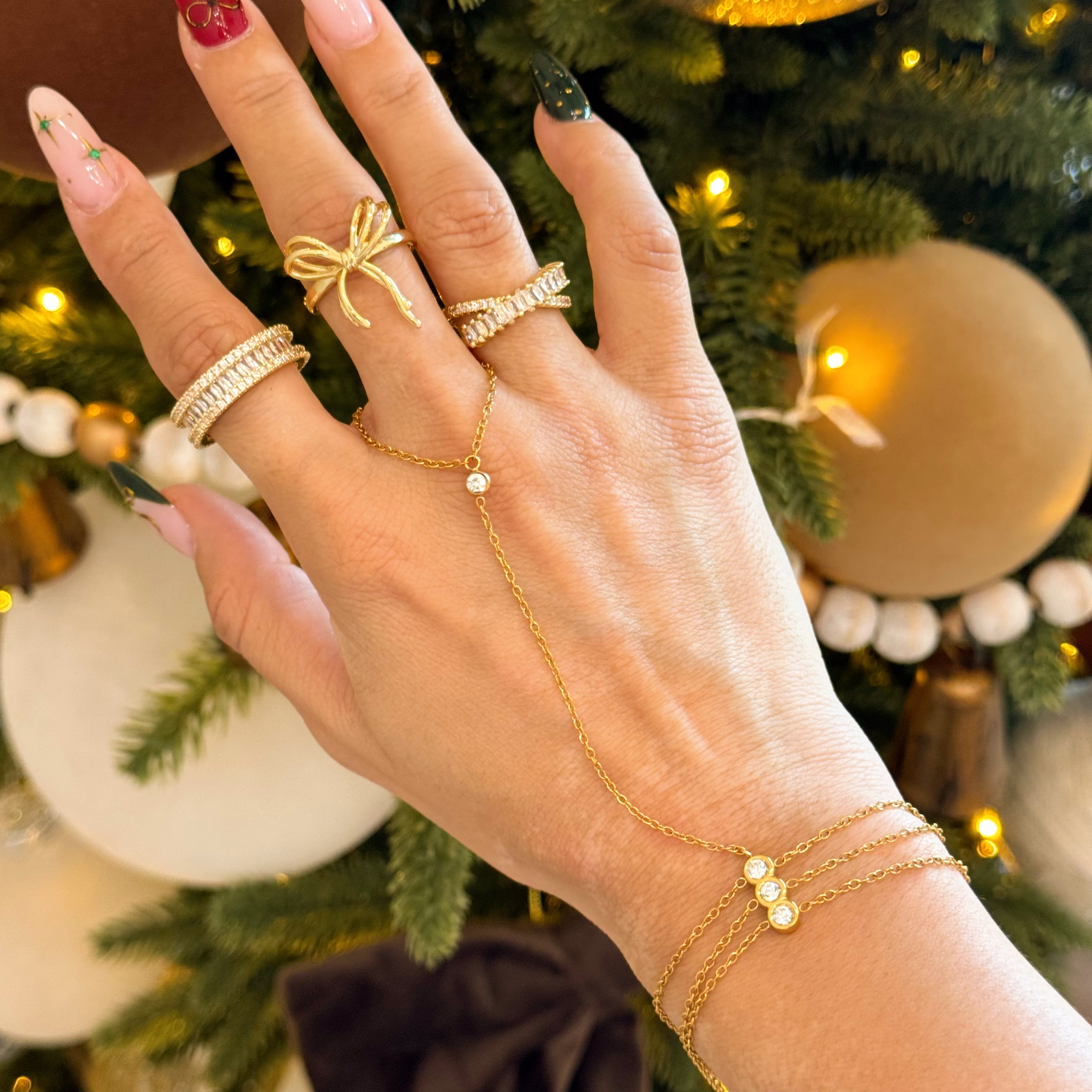 Secret Santa CZ Hand Chain