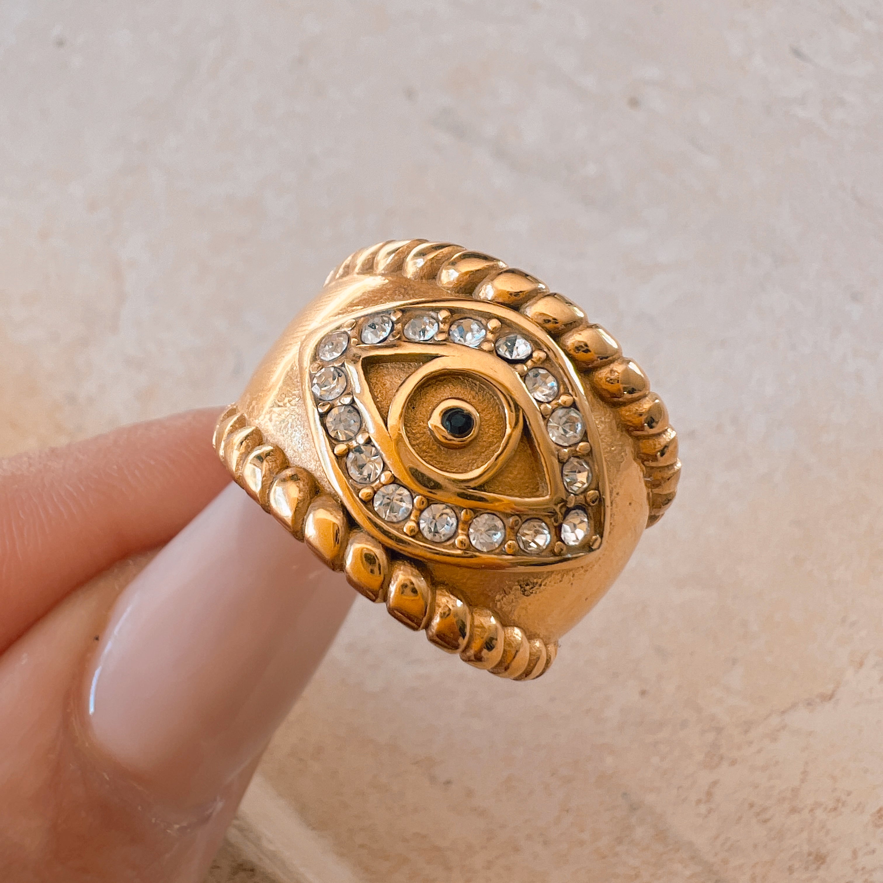 Good Karma Evil Eye CZ Ring
