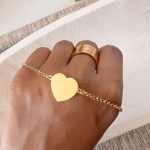 Heart Engraving Bracelet
