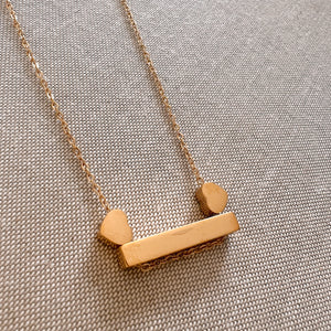 Heart Charm Engraving Necklace