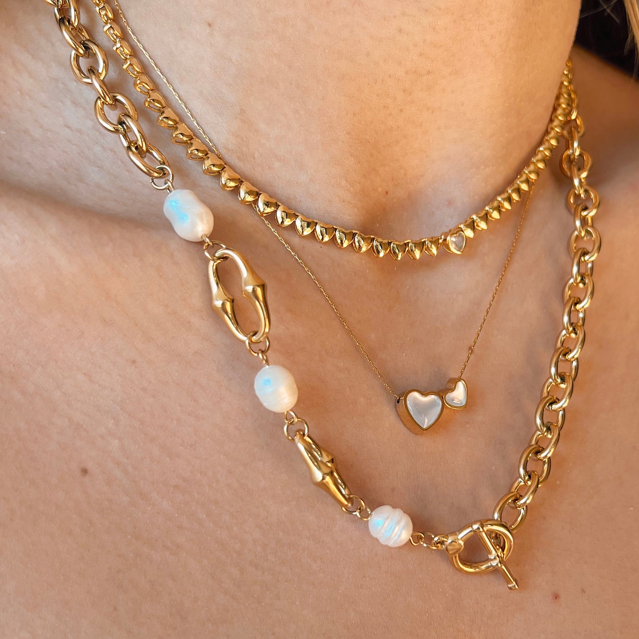 Cupid Pearl Chunky Necklace