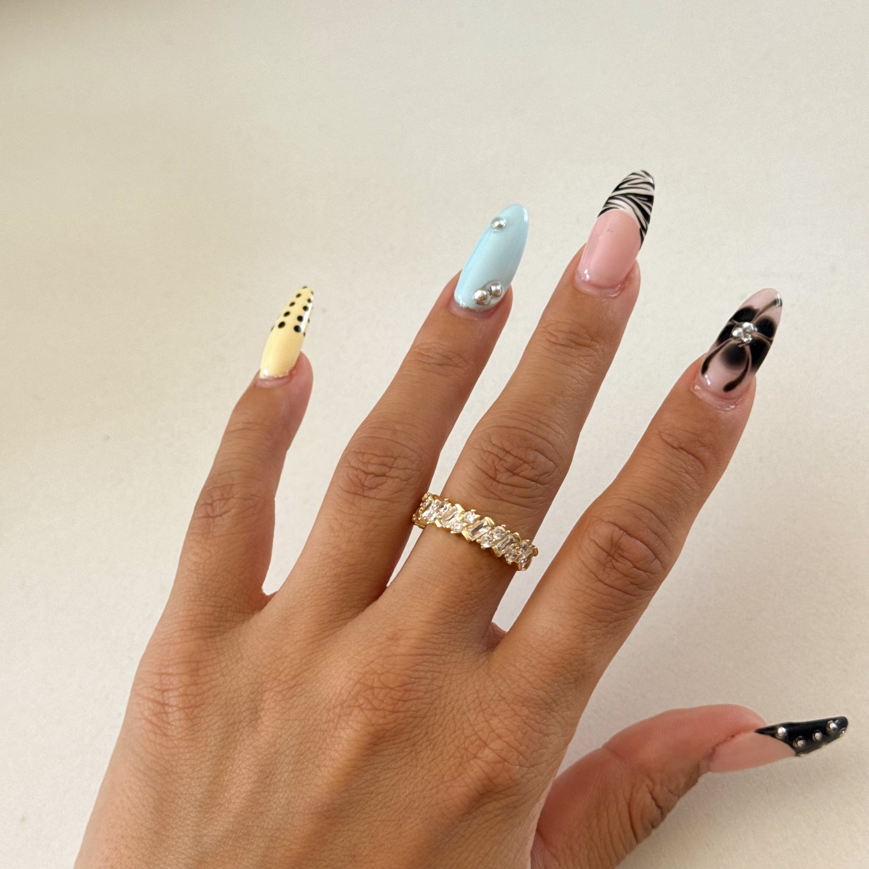 Summer CZ Stack Rings