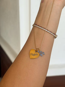 LA Baseball Charm Necklace