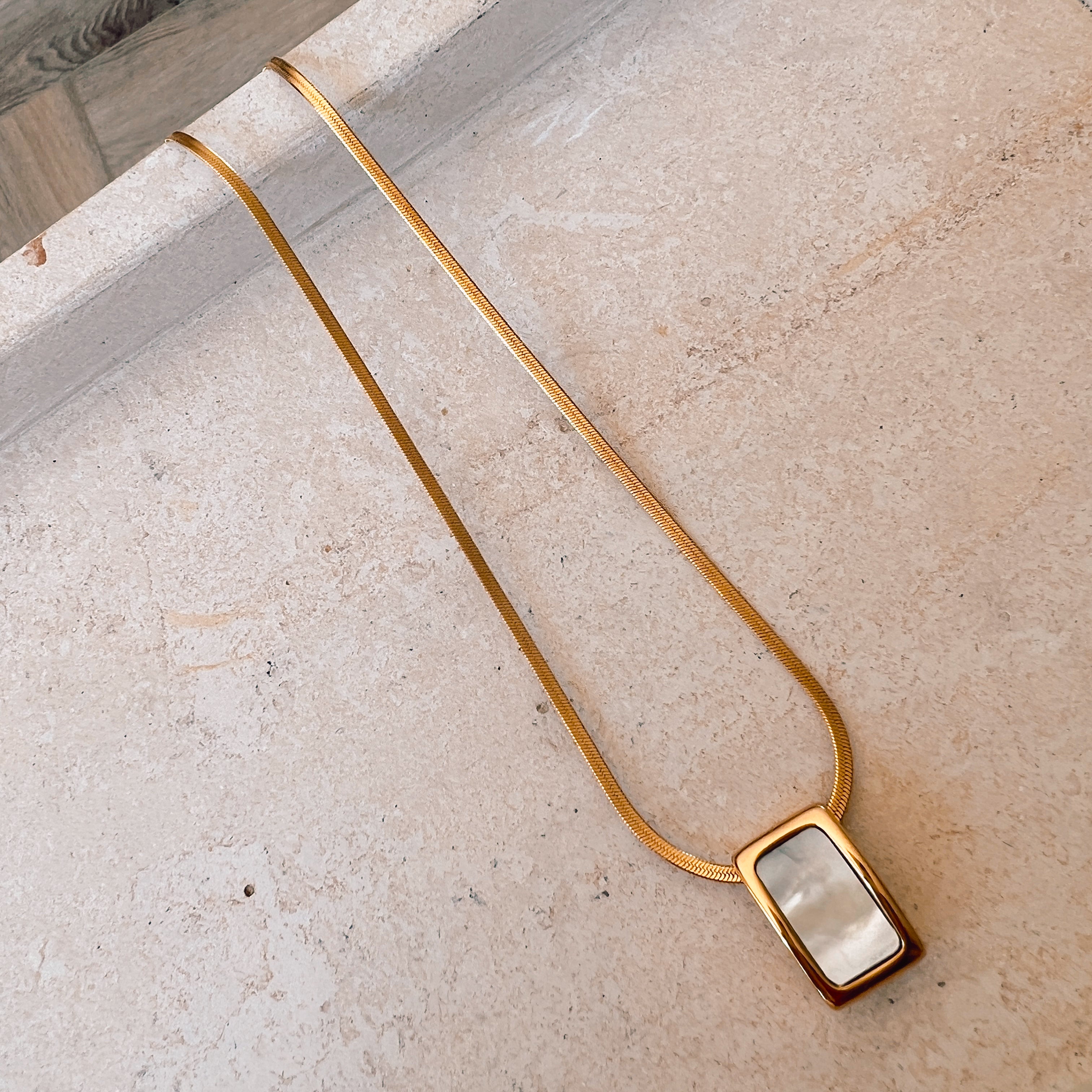Pure Bliss Pearl Hearring Bone Necklace